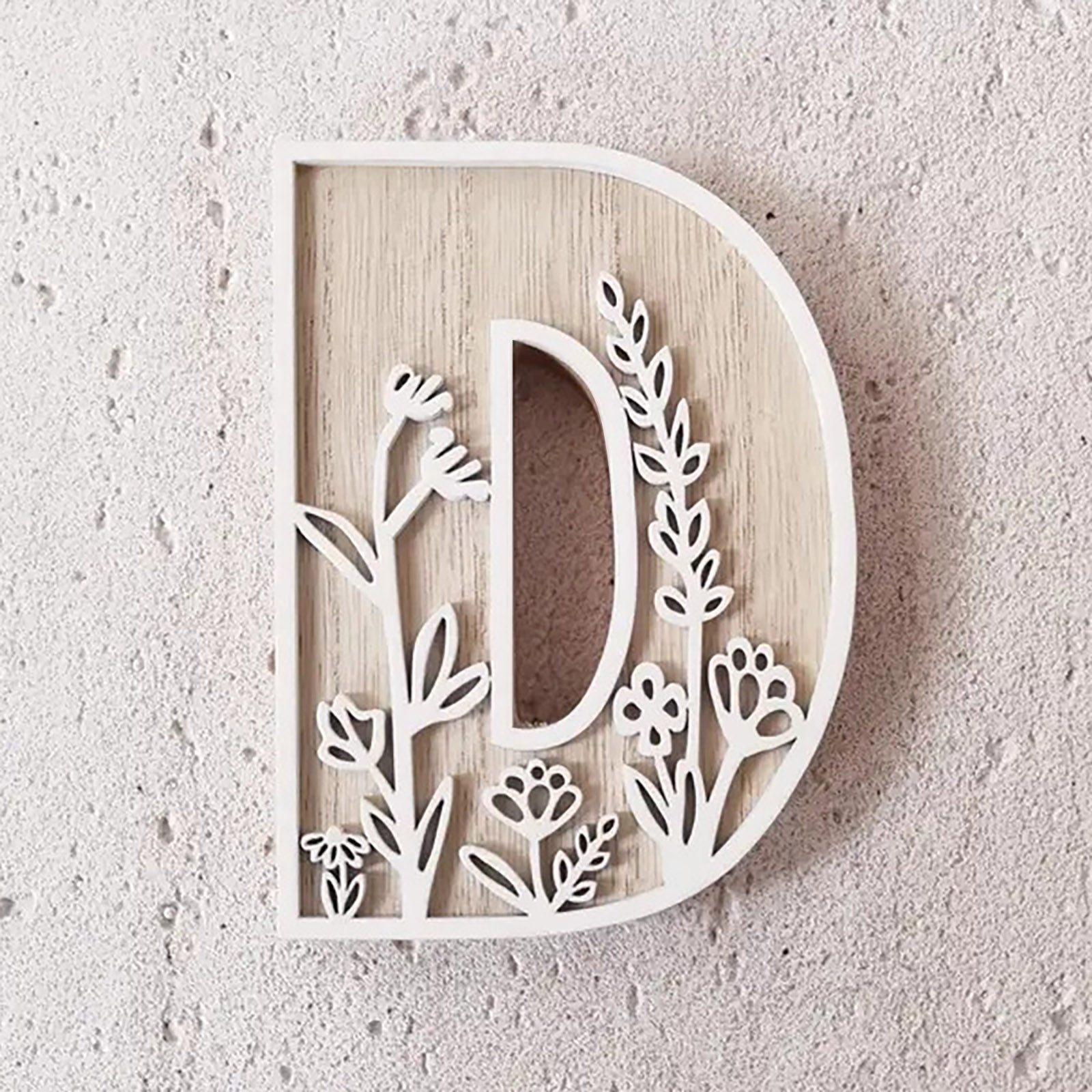 thumbnail image 2 of 26 Letras para Decoración de Paredes Se Pueden Pintar Flores en Madera Letras para Habitaciones Infantiles Letras de Madera para Manualidades Nombre Signos Boda Decoración de Casas, 2 of 2